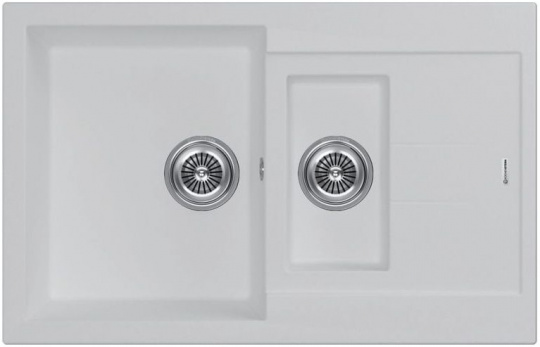 Мойка для кухни KuchenStern Plat 60-2 a-Granit 207WH20 белый