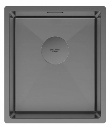 Мойка для кухни Paulmark NEXT 38 UNI PM213844-GM вороненая сталь