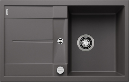 Мойка для кухни Blanco Metra 45 S тёмная скала, клапан-автомат