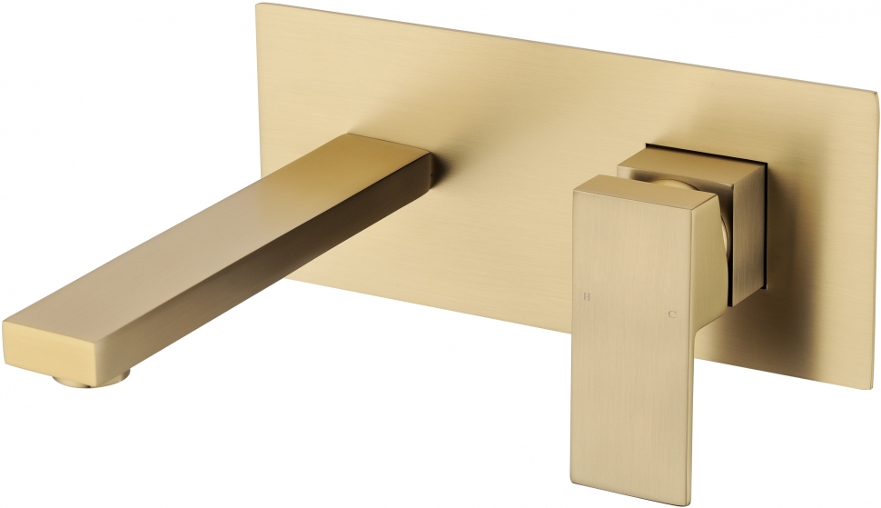 Смеситель встраиваемый для раковины Grocenberg GB588MG Матовое золото