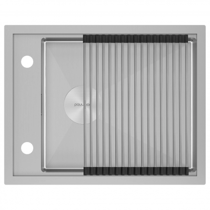 Мойка для кухни Paulmark SHELF 58 UNI PM725846-BS нержавеющая сталь 