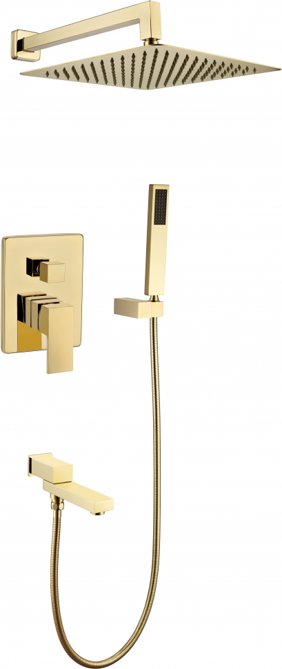 Душевая система скрытого монтажа Grocenberg GB5089GO-1 Золото