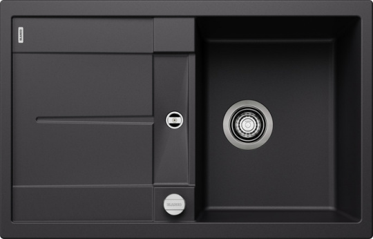 Мойка для кухни Blanco Metra 45 S черный, клапан-автомат