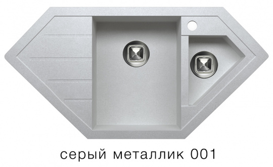 Мойка для кухни Tolero R-114 серый металлик
