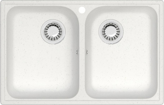 Мойка для кухни ZETT lab модель 260/Q1 белый лед, матовая