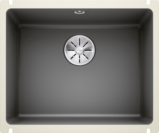 Мойка Blanco Subline 500-U керамика, базальт, отводная арматура InFino®