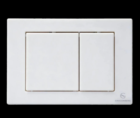 Кнопка смыва для унитаза (пластик) GROCENBERG KP3080W белый