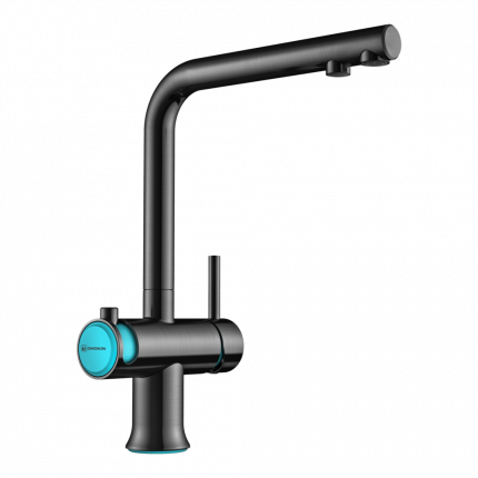 Смеситель для кухни Omoikiri Hotaru GM-B вороненая сталь, голубой