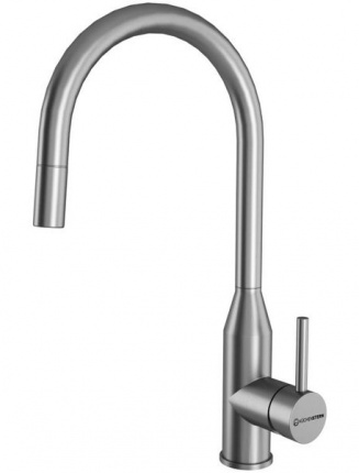 Смеситель для кухни KuchenStern Tida-S 409SS40 нержавеющая сталь