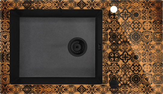 Мойка Deante Capella Precious ZSC GM2C metallic graphite/copper, клапан-автомат