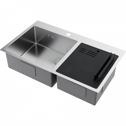 Мойка для кухни Omoikiri Akisame 86-2 Side IN нержавеющая сталь