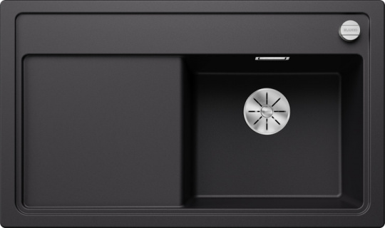 Мойка Blanco Zenar 45S чаша справа, клапан-автомат InFino черный
