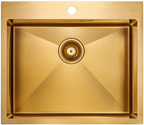 Мойка для кухни Paulmark Brim PM215951-BG, брашированное золото, PVD
