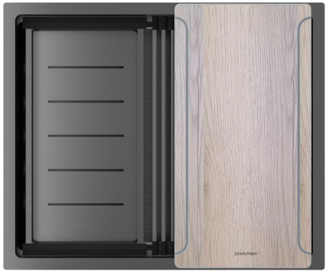 Мойка для кухни Paulmark нержавеющая сталь NEXT-MULTI SINK 54-L UNI, артикул PM785445-L-GM вороненая сталь
