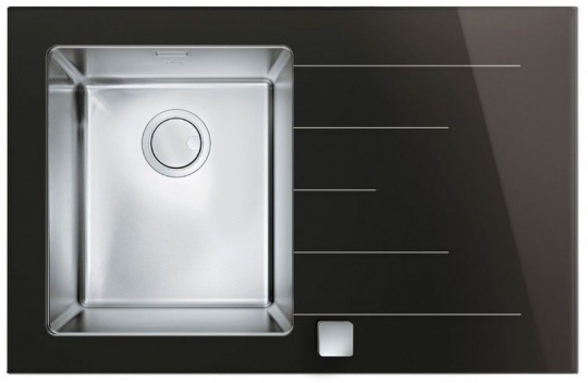 Мойка для кухни Smeg LH791ND черное стекло (крыло справа)