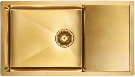 Мойка для кухни Paulmark Wing PM217844-BG, PVD, брашированное золото