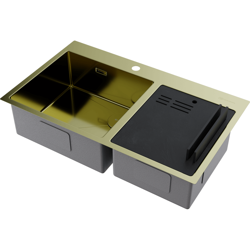 Мойка для кухни Omoikiri Akisame 86-2 Side LG светлое золото