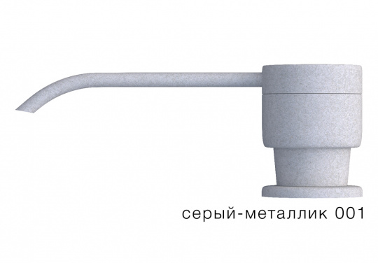 Дозатор жидкого мыла в тон мойки Tolero Серый металлик (001)