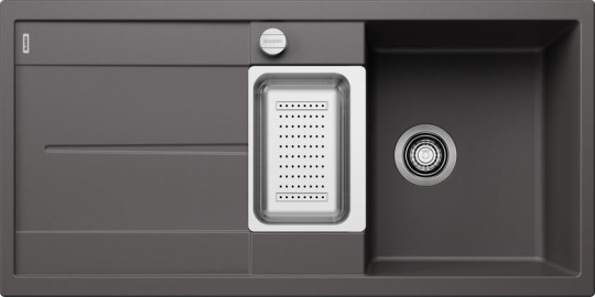Мойка для кухни Blanco Metra 6 S тёмная скала, клапан-автомат