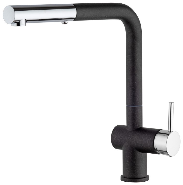 Смеситель для кухни с выдвижной лейкой PAINI Cox HD44566CR1KM METALLIC BLACK