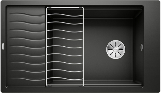 Мойка для кухни Blanco Elon XL 8 S Silgranit черный, кл-авт. InFino