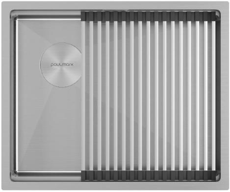 Мойка для кухни Paulmark NEXT-PRO 54-L UNI, артикул PM705445-L-BS нержавеющая сталь