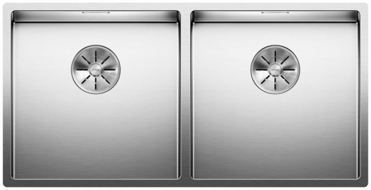 Мойка Blanco Claron 400/400-IF нерж. сталь, зеркальная полировка, отводная арматура InFino