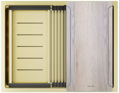 Мойка для кухни Paulmark NEXT-MULTI SINK 58 UNI PM785845-LG светлое золото