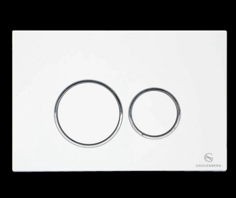 Кнопка смыва для унитаза (пластик) GROCENBERG KP3090W белый