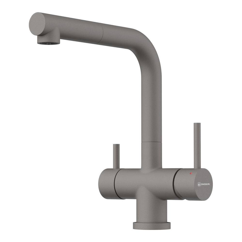 Смеситель для кухни 3-в-1 Omoikiri Takamatsu-S GR leningrad grey