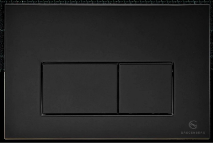 Кнопка смыва для унитаза (металл) GROCENBERG KM3070BL Черный матовый