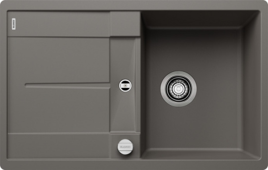 Мойка для кухни Blanco Metra 45 S-F вулканический серый, клапан-автомат