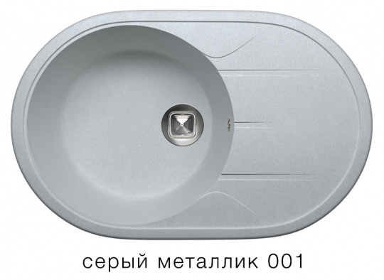 Мойка для кухни Tolero R-116 серый металлик №001
