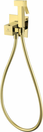 Гигиенический душ со смесителем Grocenberg GB008GO с термостатом золото глянец