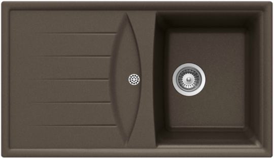 Мойка для кухни Schock Genius 45D Cristalite мокка