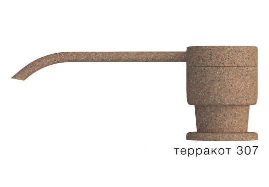 Дозатор жидкого мыла в тон мойки Polygran Терракот (307)