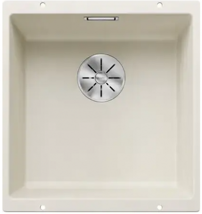Мойка Blanco Subline 400-U мягкий белый, отводная арматура InFino®