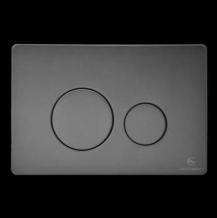 Кнопка смыва для унитаза (металл) GROCENBERG KM3090BG Графит