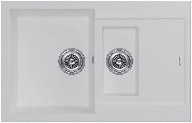 Мойка для кухни KuchenStern Plat 60-2 a-Granit 207WH20 белый
