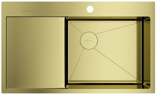 Мойка для кухни Omoikiri Akisame 86 Side LG-R светлое золото