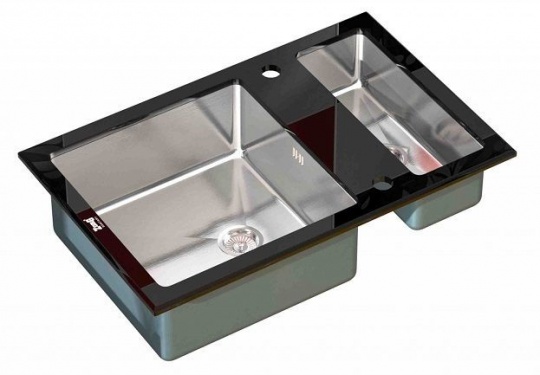 Мойка для кухни Zorg GL-8051-2 Black Inox