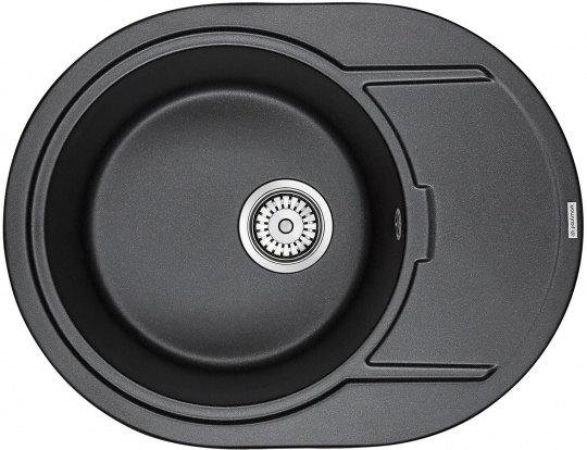 Мойка для кухни Paulmark Oval PM316502-BML черный металлик