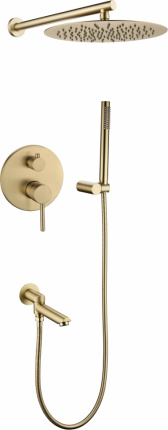 Душевая система скрытого монтажа Grocenberg GB5099MG-1 Матовое золото