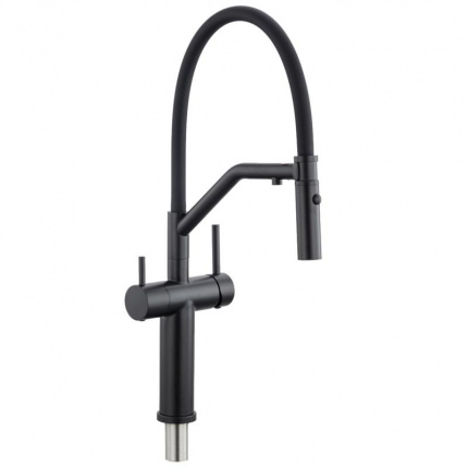 Смеситель для кухни с гибким изливом Gappo G4399-86 черный