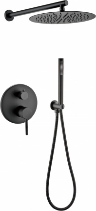 Душевая система скрытого монтажа Grocenberg GB5099BL-3 Чёрный матовый