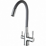 Смеситель с подключением фильтра Frap F4396 серый/хром