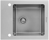 Мойка для кухни Seaman Eco Glass SMG-610W White, вентиль-автомат