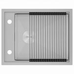 Мойка для кухни Paulmark SHELF 58 UNI PM725846-BS нержавеющая сталь 