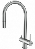Смеситель для кухни KuchenStern Drim-FS 403SS40 нержавеющая сталь