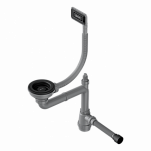 Арматура для одночашевых моек с универсальным прямоугольным переливом WK-1-UN GB графит